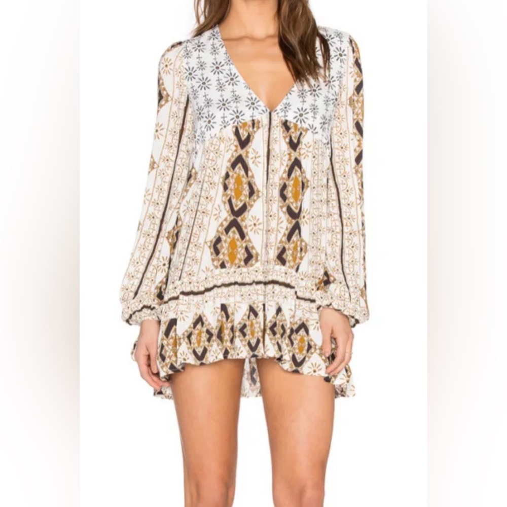 FREE PEOPLE Down by the Bay 60’s Tunic Ivory Combo M - Picture 3 of 13